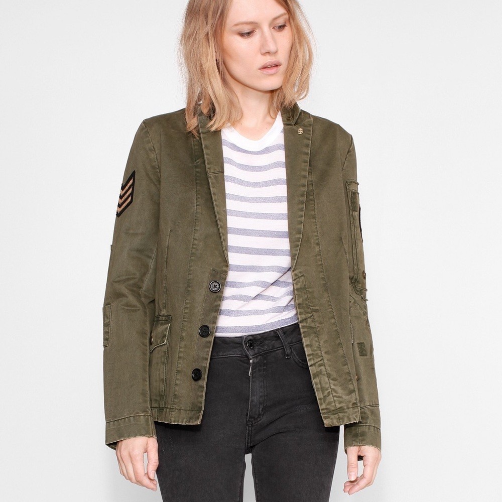 Zadig & Voltaire Virginia Military Grunge Jacket